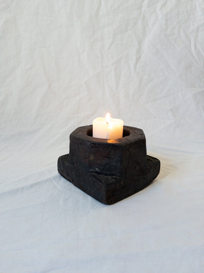 Vintage Timber Candle Holder No. 01