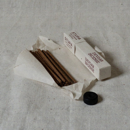 Devdar, Incense, Woody, Aromatic, Traditional, Handmade, Natural, Himalayan, Meditation, Spiritual, Relaxing, Soothing, Therapeutic, Stupa, Fragrant.